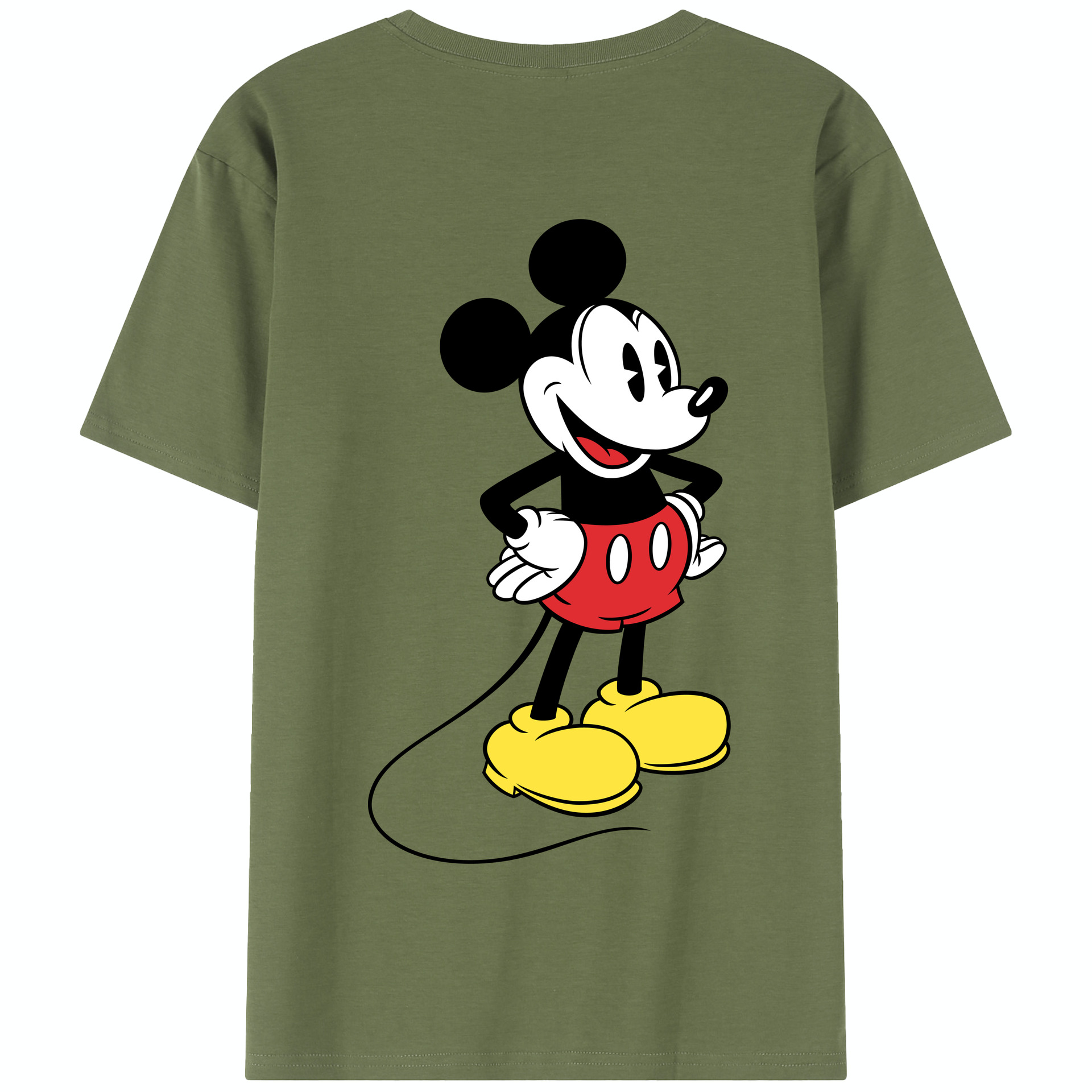 （画像用） ミッキーマウス Mickey Mouse 綿100％半袖Tシャツ（背面プリント）